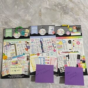 Set of 3 - Happy Planner Colorful Planner Stickers